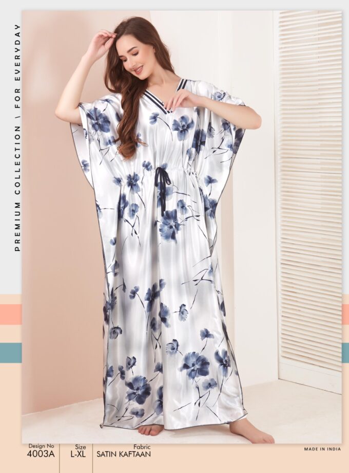 Womy Satin Kaftan Gown 4003A