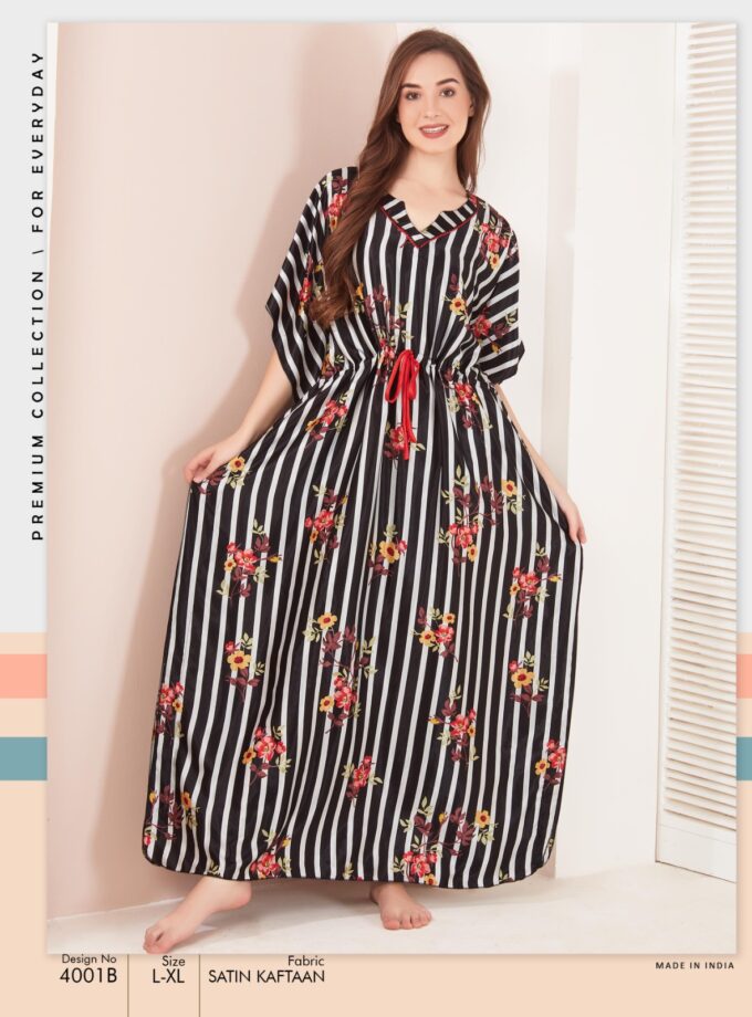 Womy Satin Kaftan Nighty 4001B
