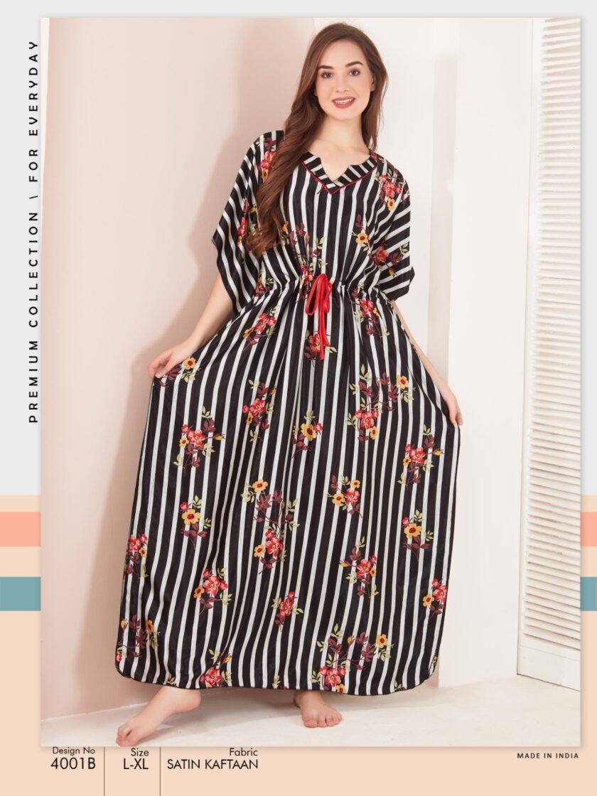 Womy Satin Kaftan Nighty 4001B
