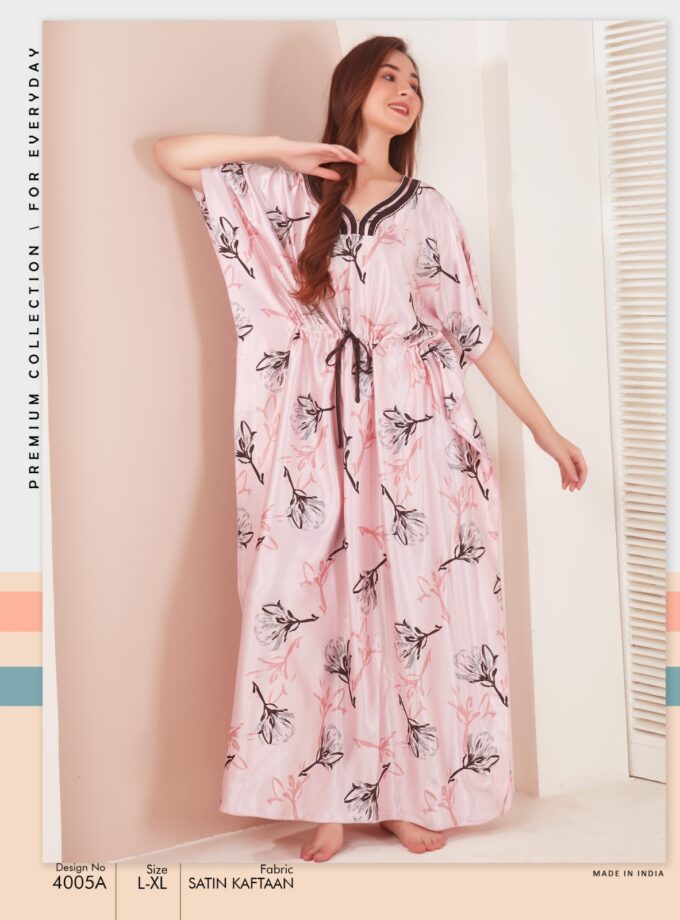 Womy Satin Kaftan Night Suit 4005 A