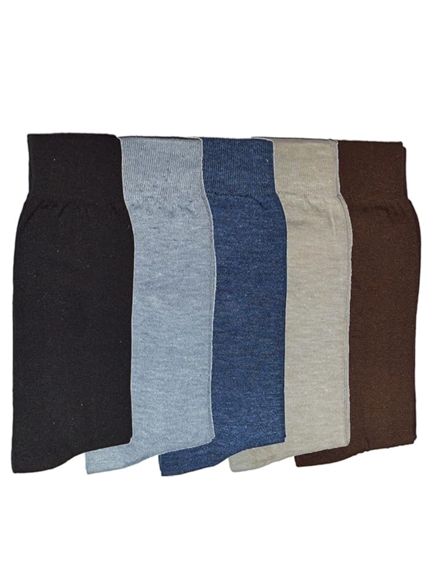 Womy Premium Plain Colours Formal Socks for Men | Ultimate Comfort | Durability and Style for Everyday Wear | Pack Of 06 & 12 - Image 3